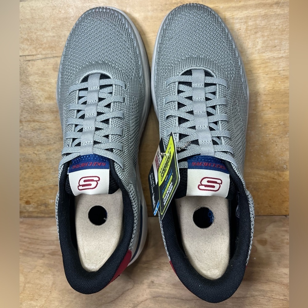 NEW Skechers Relaxed Fit Corliss Dorset Mens Size 9.5 Shoes Sneakers Gray Blue - Picture 6 of 8